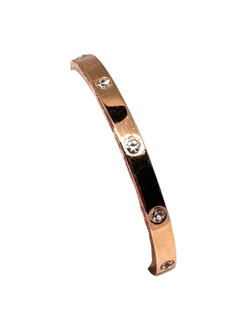 Rose Gold Plated Brilliant Rhinestone Bangle Bracelet  Set NWT